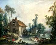 Franзois Boucher - Landscape with a Watermill